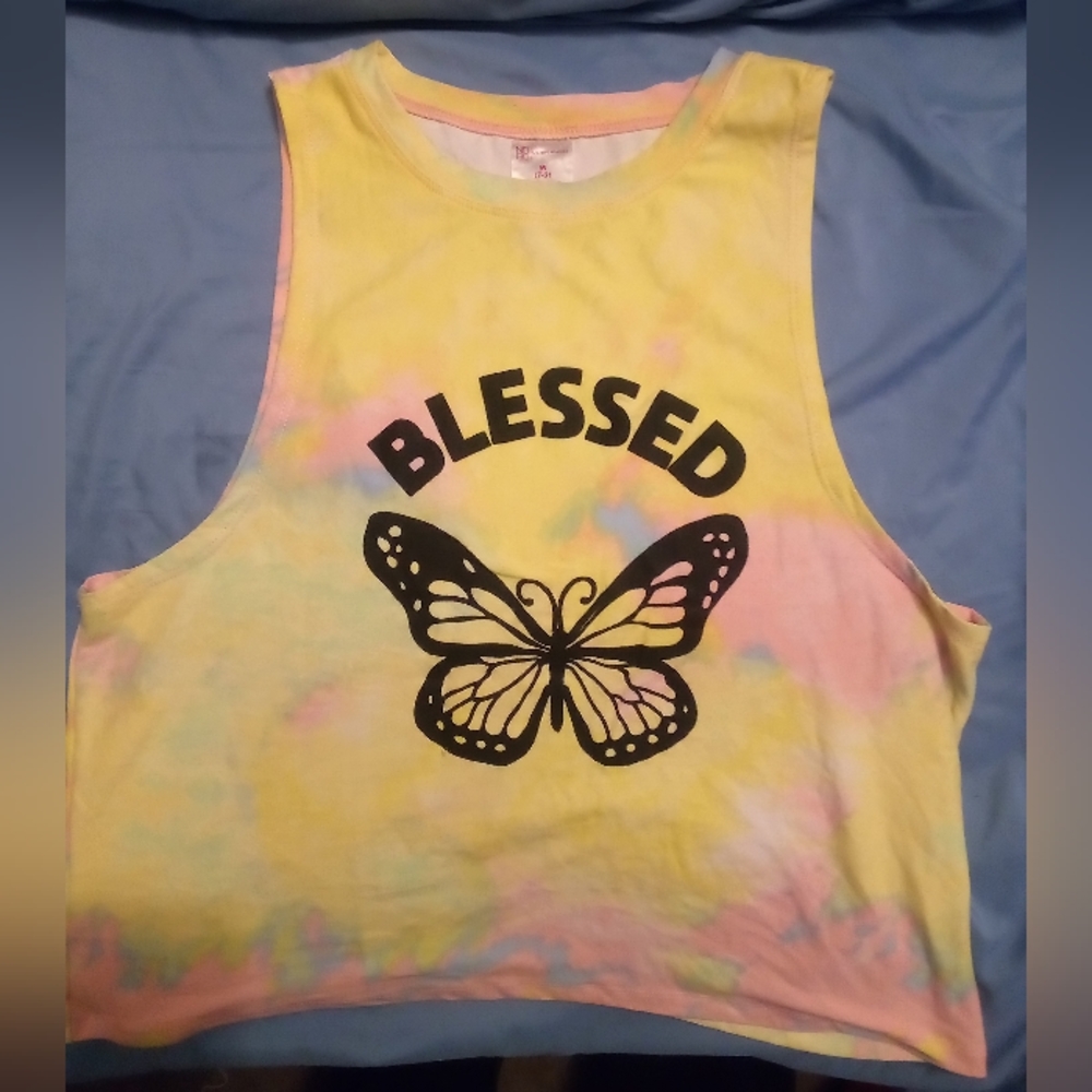 Tie-dyed cropped tank